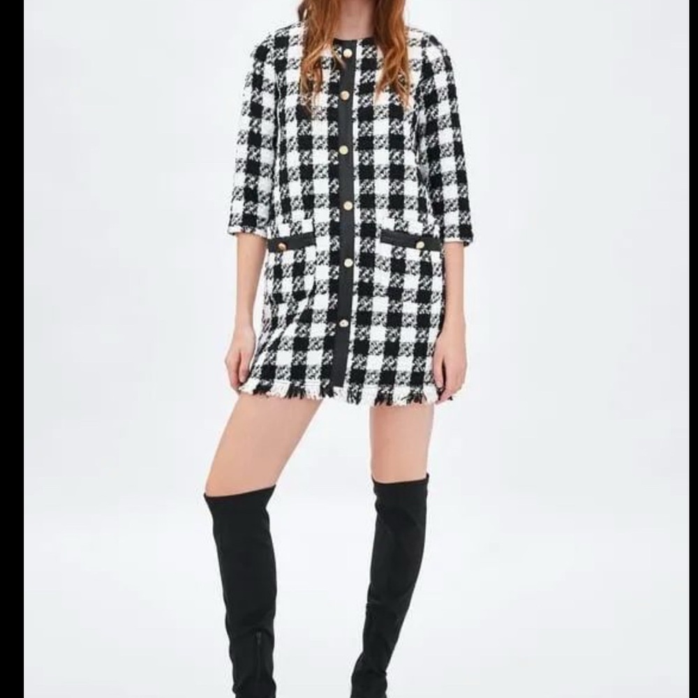 Zara trf Collection Tweed Mini Dress